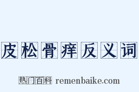 皮松骨痒反义词是什么意思的图片